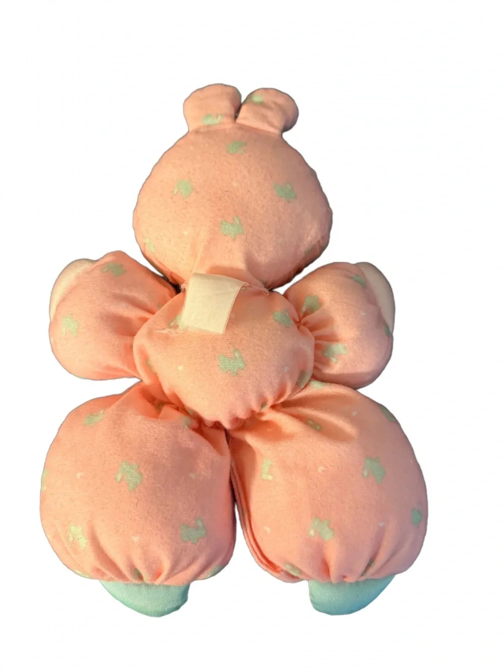 Fisher-Price Peach Plush Bunny with Mint Accents